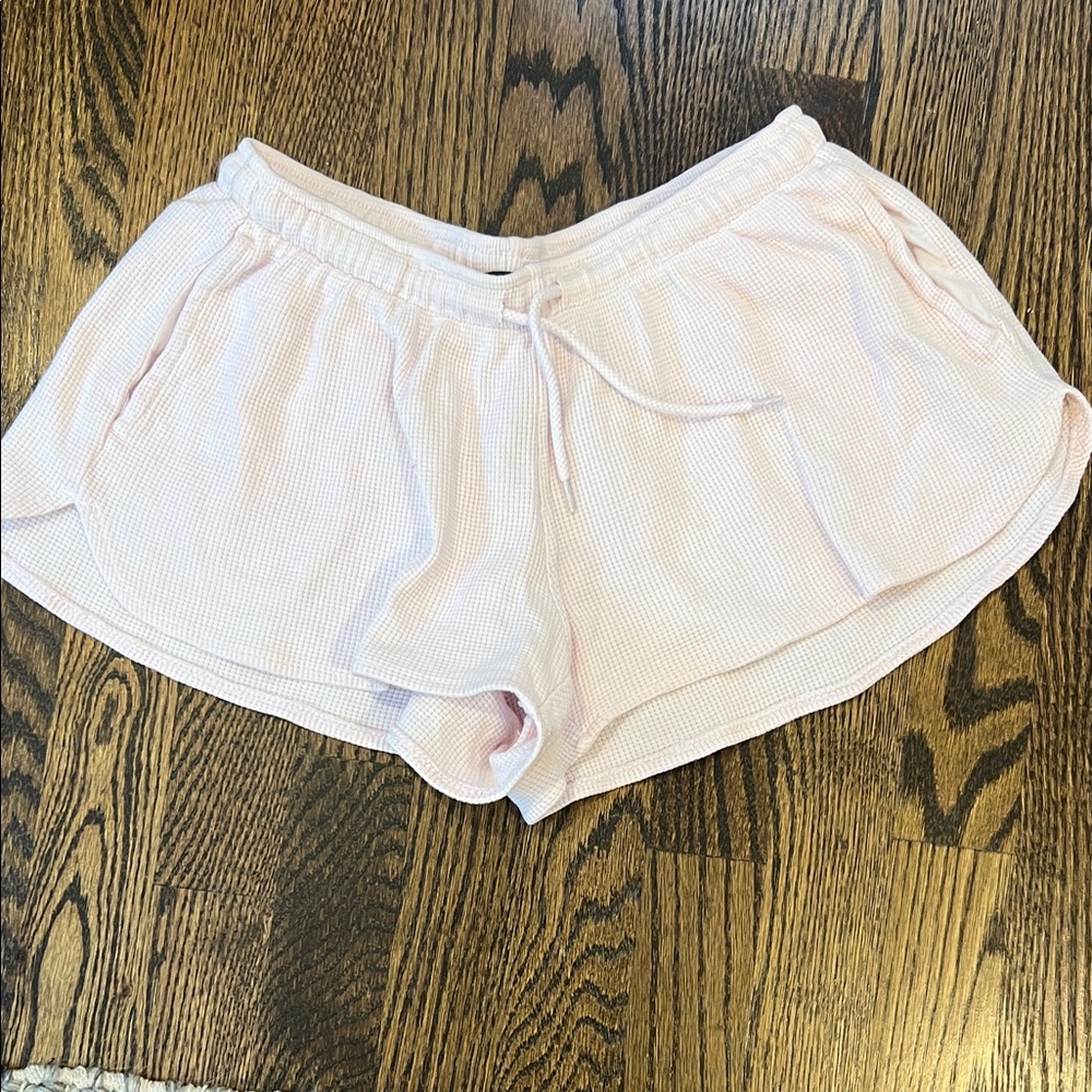 Brandy Melville Pink Waffle Shorts